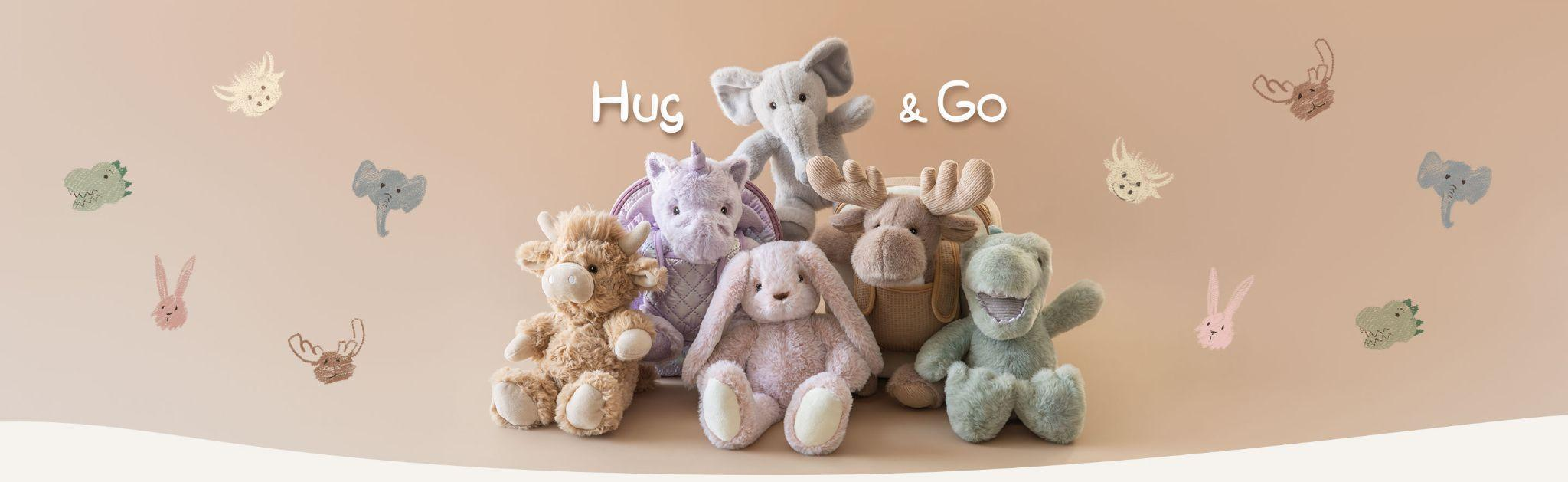 plush toy on Moonkie toddler backpack