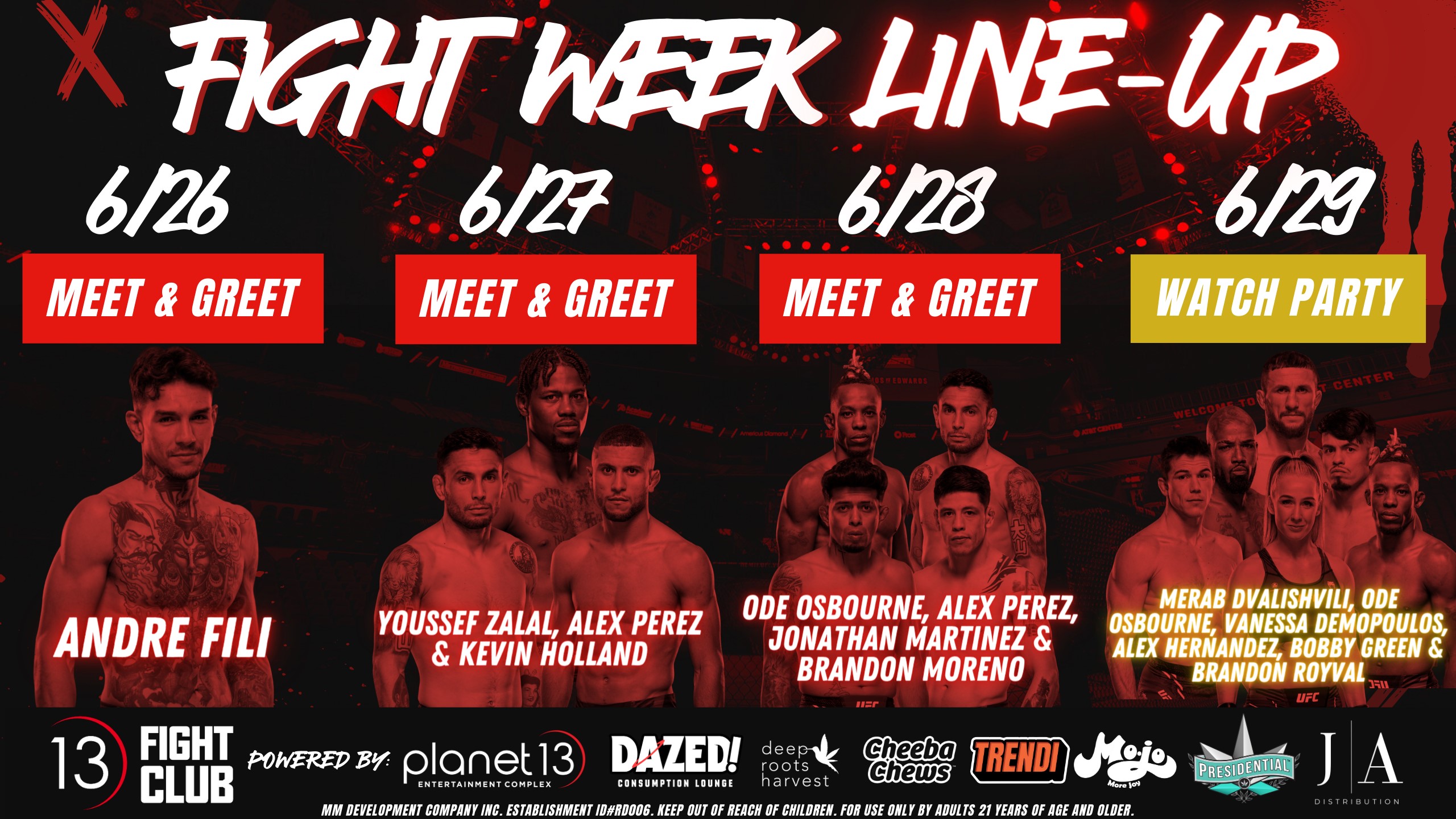 Fight Week Line-Up