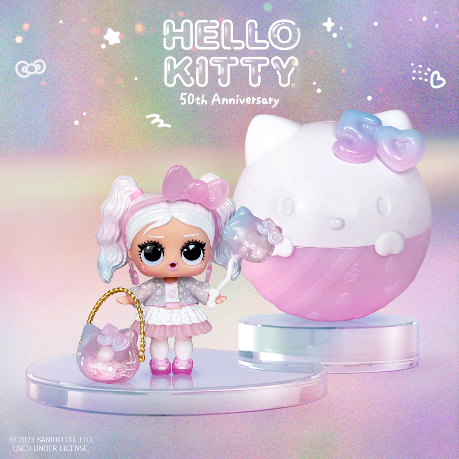 LOL Surprise Hello Kitty Crystal Cutie Doll with 7 Surprises - 50th  Anniversary Limited Edition Gift for Girls 3+