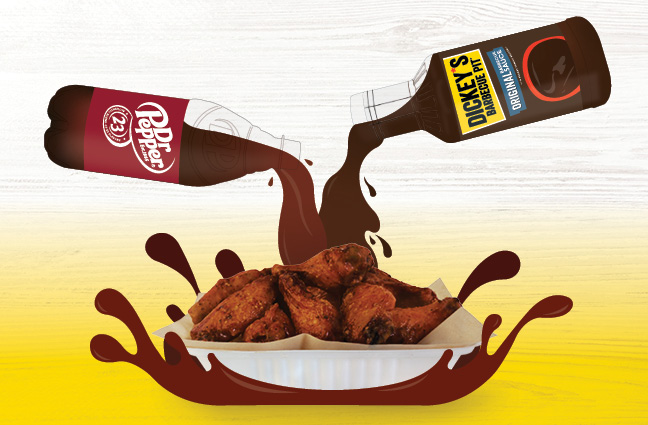 Beginning today, wing lovers can douse their boss-sized drums and flappers in a sweet, smoky sauce inspired by the legendary flavored soft drink.