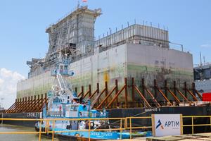 SSSB Arrives in Mobile on Heavy Lift Barge
