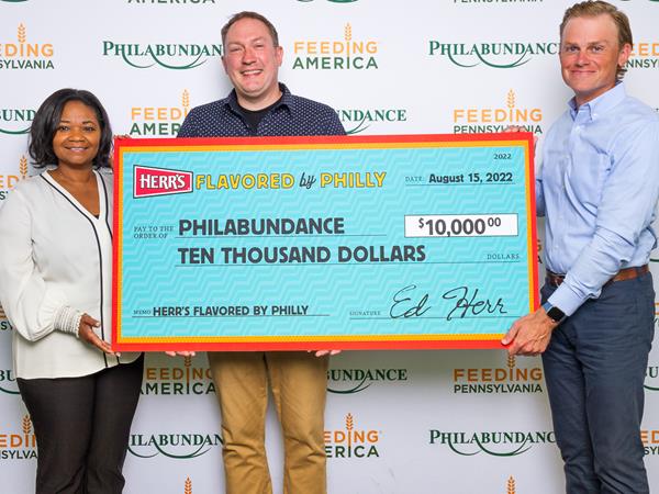 Philabundance, Delaware Valley’s largest hunger relief organization, was chosen by Ryan R. as the nonprofit to receive the $10,000 Flavored by Philly donation from Herr's.