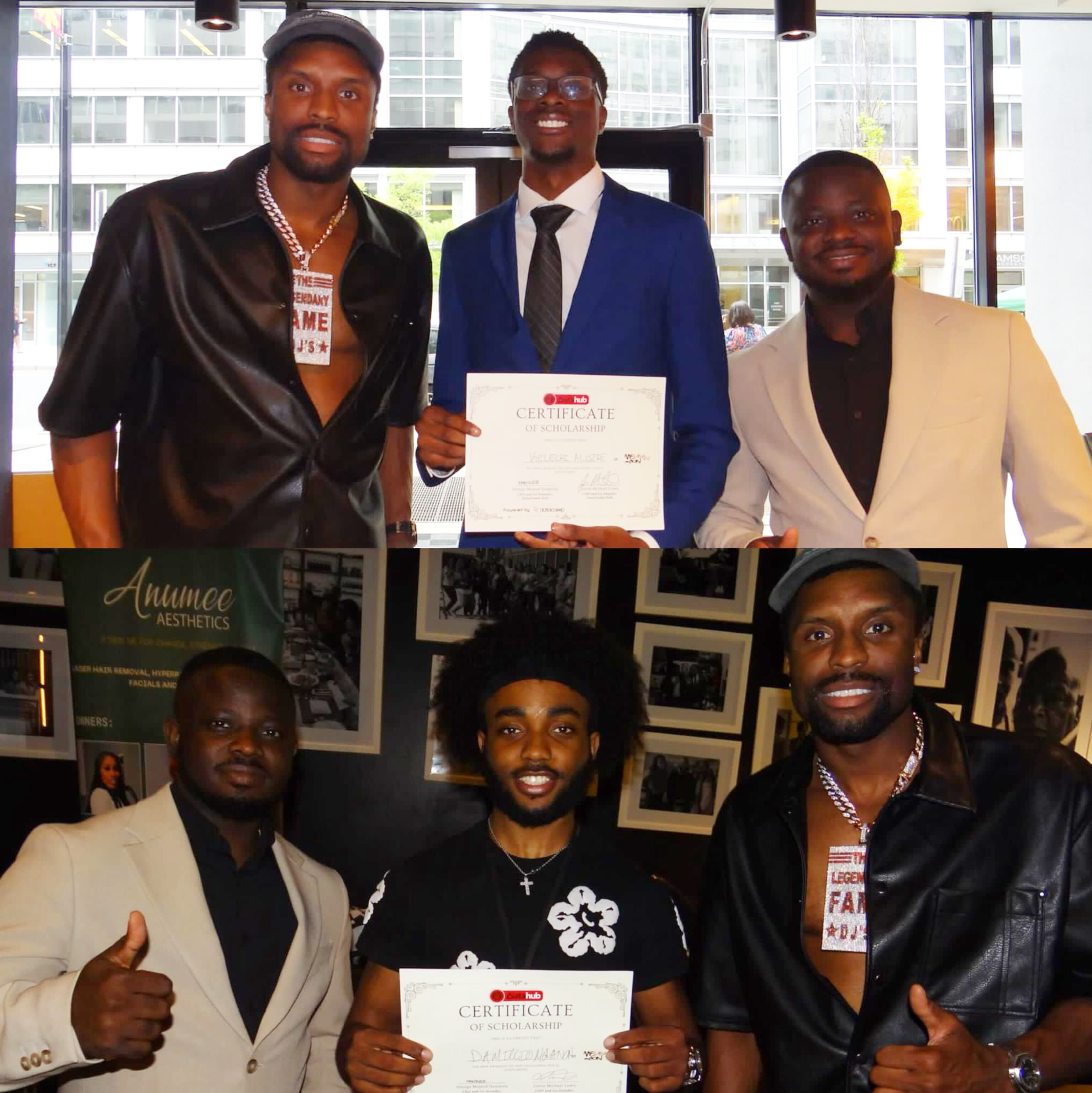 Some of the scholarship beneficiaries with the founders @ MelaninCON 2025