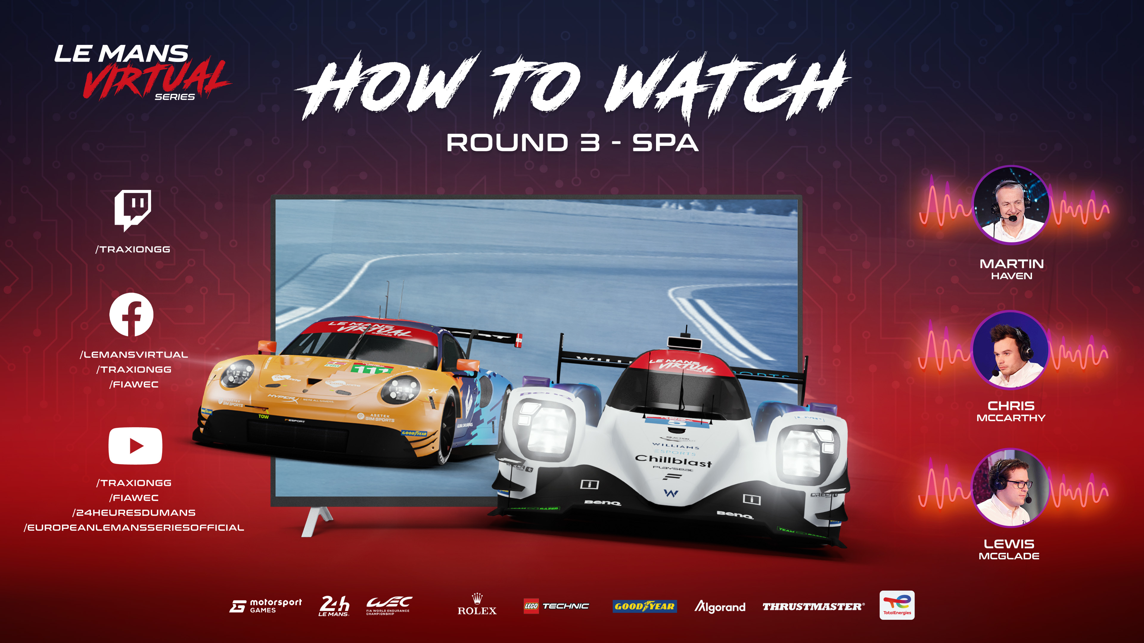 Motorsport Games - Stars come out for 6H Spa - 3rd round of Le Mans Virtual Series