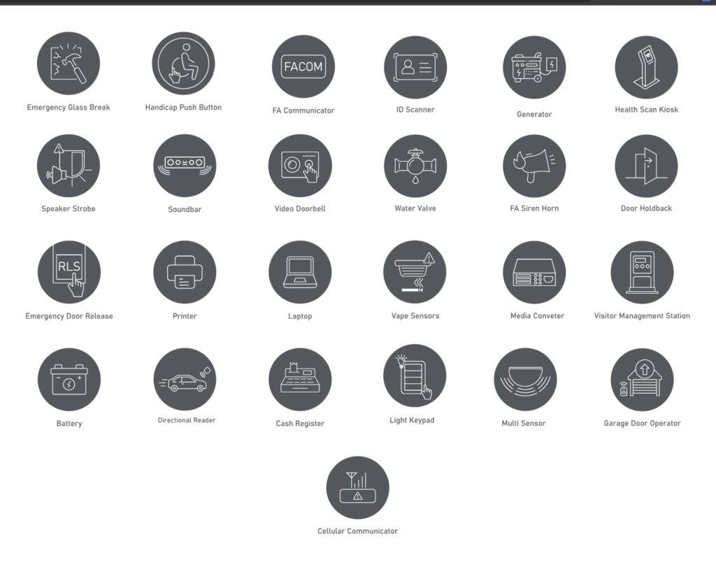 System Surveyor has launched 25 new element icons for easy drag-and-drop system design. These include elements in high demand such as Video Doorbells, Health Scan Kiosks, and Vape Sensors that are gaining significant adoption in the industry