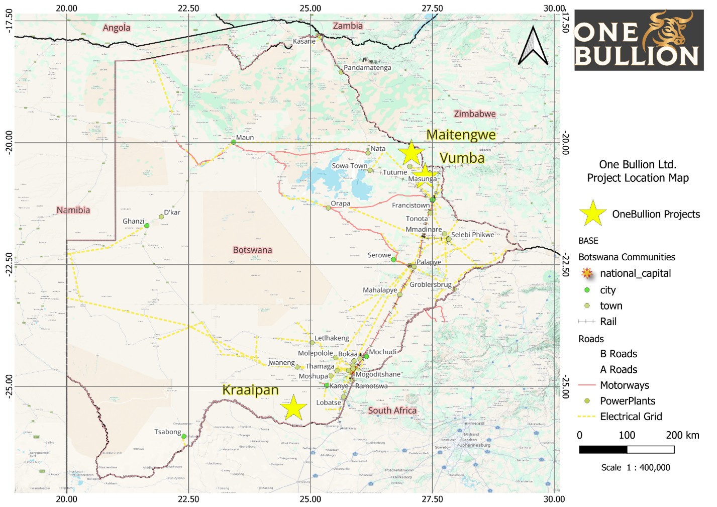 One Bullion Project Location Map