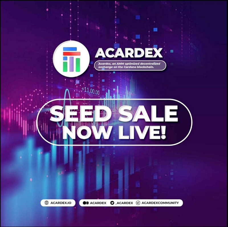 Cardano’s Most Unique Defi Project Acardex Announces ACX Token Seed Sale