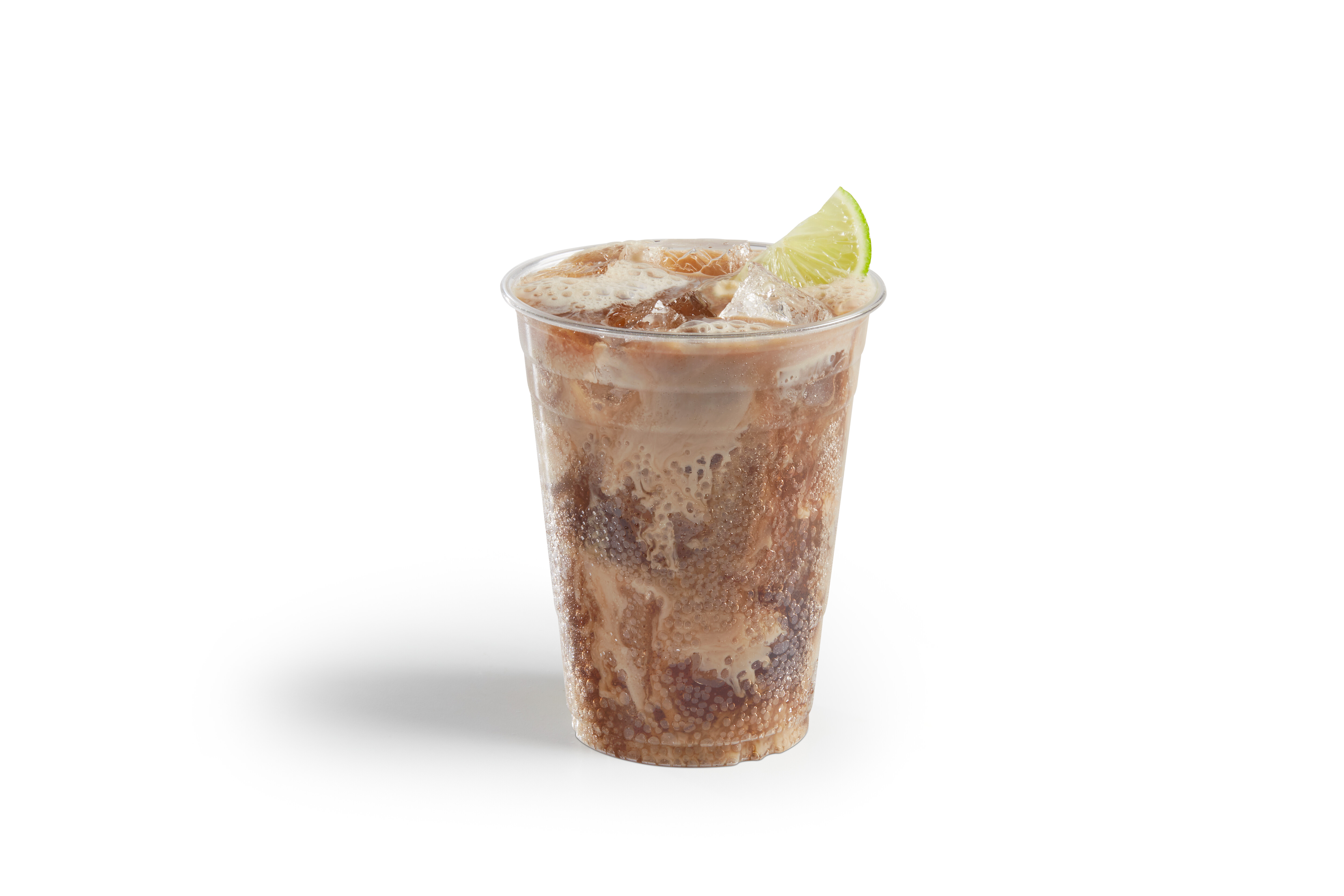 Refreshing Dr Pepper® topped with sweet creamy vanilla and a fresh-cut lime.