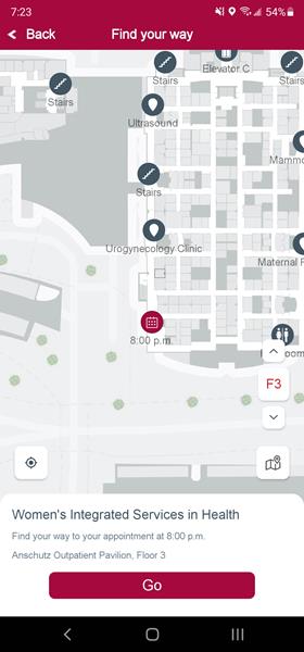 UCHealth partnered with Pointr, an indoor positioning technology developer, to create a path covering over 60 floors, outdoor-indoor transitions and door-to-door guidance around University of Colorado Hospital on the Anschutz Medical Campus in Aurora, Colo. Patients can use the tool to find their way to their appointment when inside the building. “Find your way” can be found in the quick navigation menu at the top of the UCHealth app. The solution is designed to guide patients and visitors from their home to the hospital. Before even leaving the house, they can opt to get directions from home to the parking area closest to their desired indoor location upon arrival. 