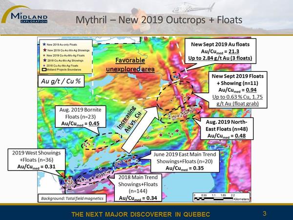 Figure 3 Mythril new 2019 outcrops and floats
