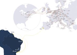 EllaLink and EXA Infrastructure network map