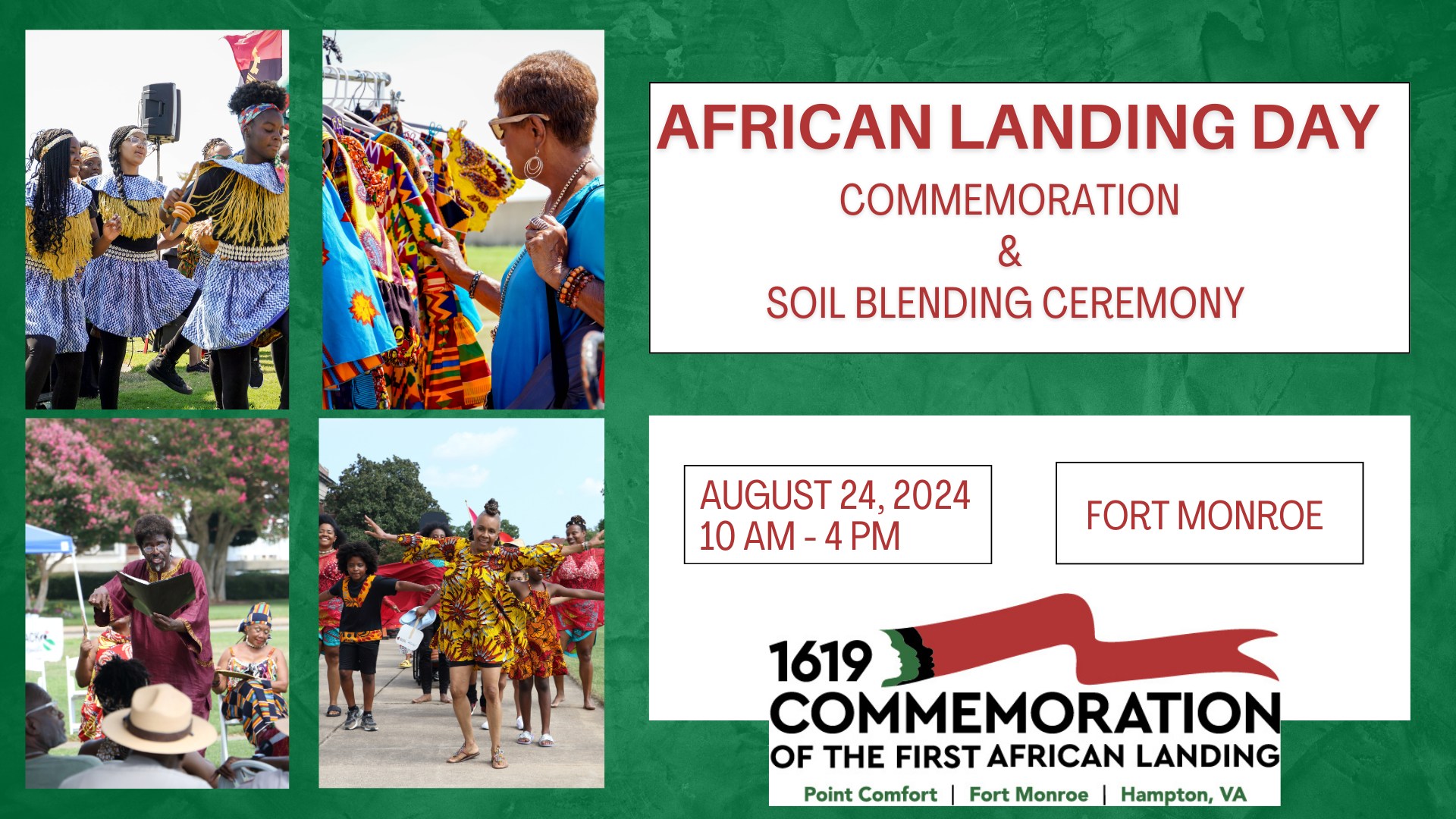 African Landing Day Commemoration to include soil blending ceremony