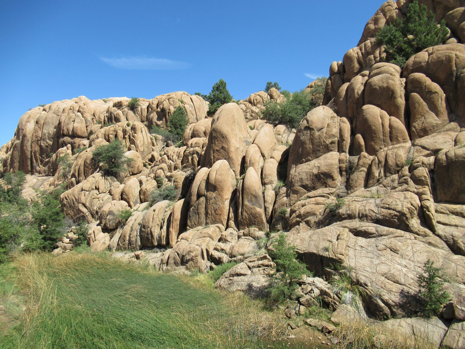 View of the Granite Dells from the Prescott College Ecosa City Trail. 