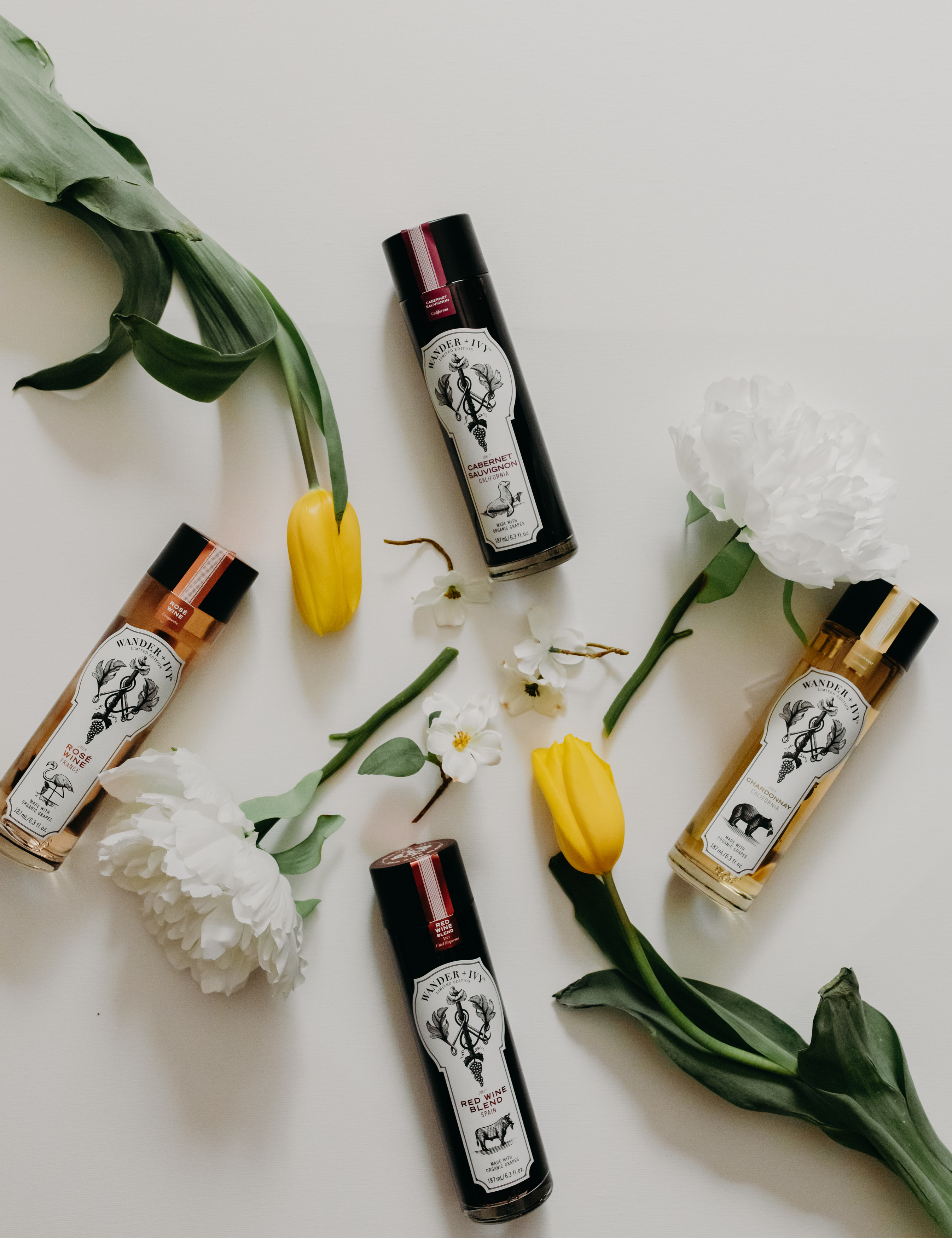 Photo credit: Grace Gatto Photography 

For each vintage it offers, Wander + Ivy partners with sustainable wine producers who use certified-organic grapes. Each bottle is a 6.3-ounce serving (one-fourth of a traditional wine bottle). 