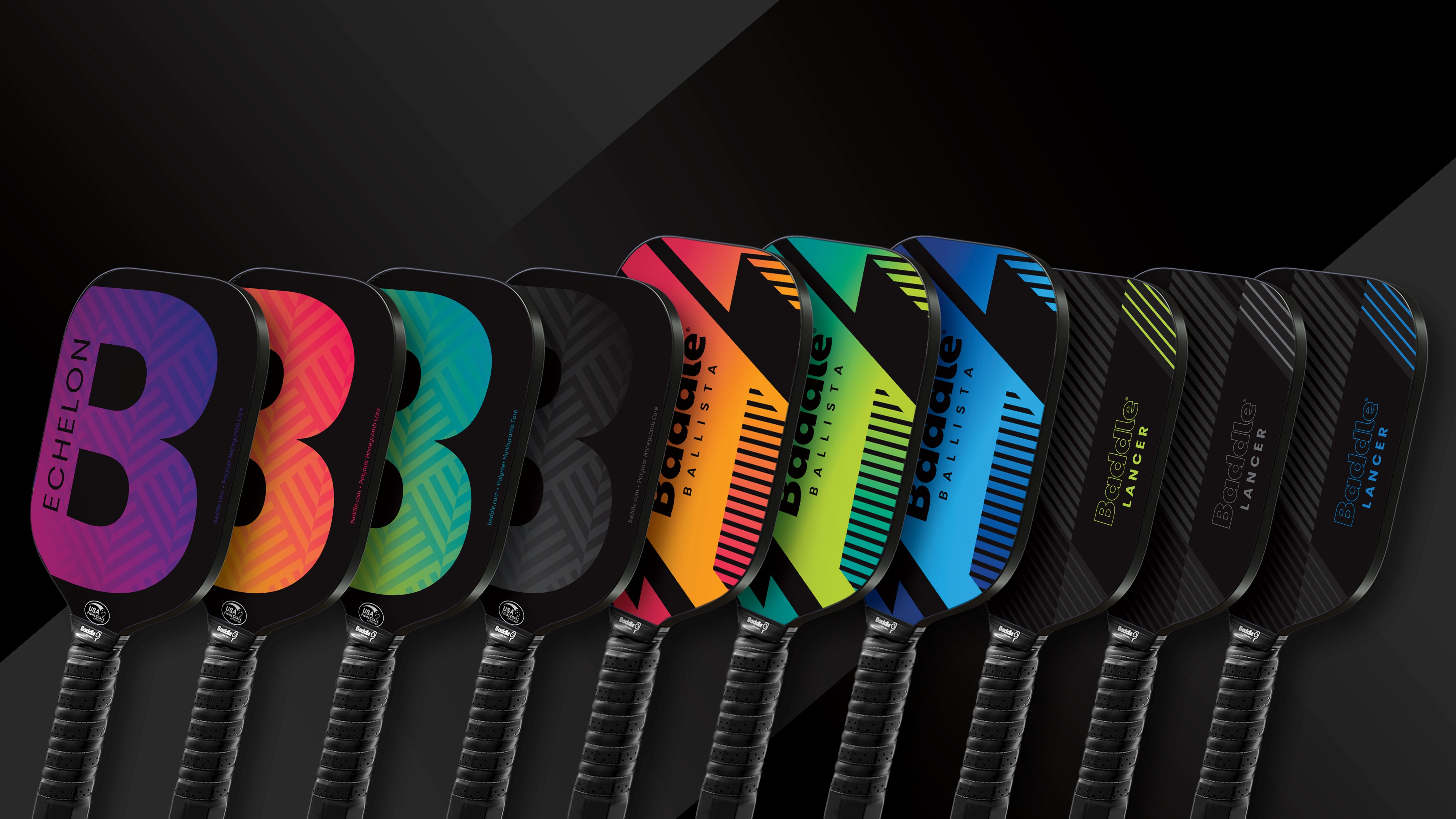 Baddle Pickleball paddle line-up