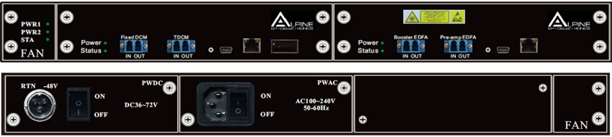 Modular TDCM+EDFA Platform