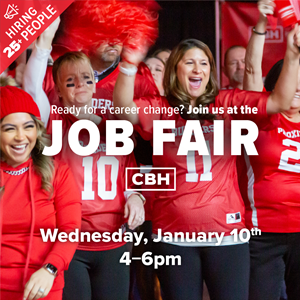 Hit the fast track on the hiring process and get an interview when you join CBH Homes at their Job Fair, Wednesday, January 10th from 4-6pm at 1977 E Overland Rd, Meridian, Idaho 83642.