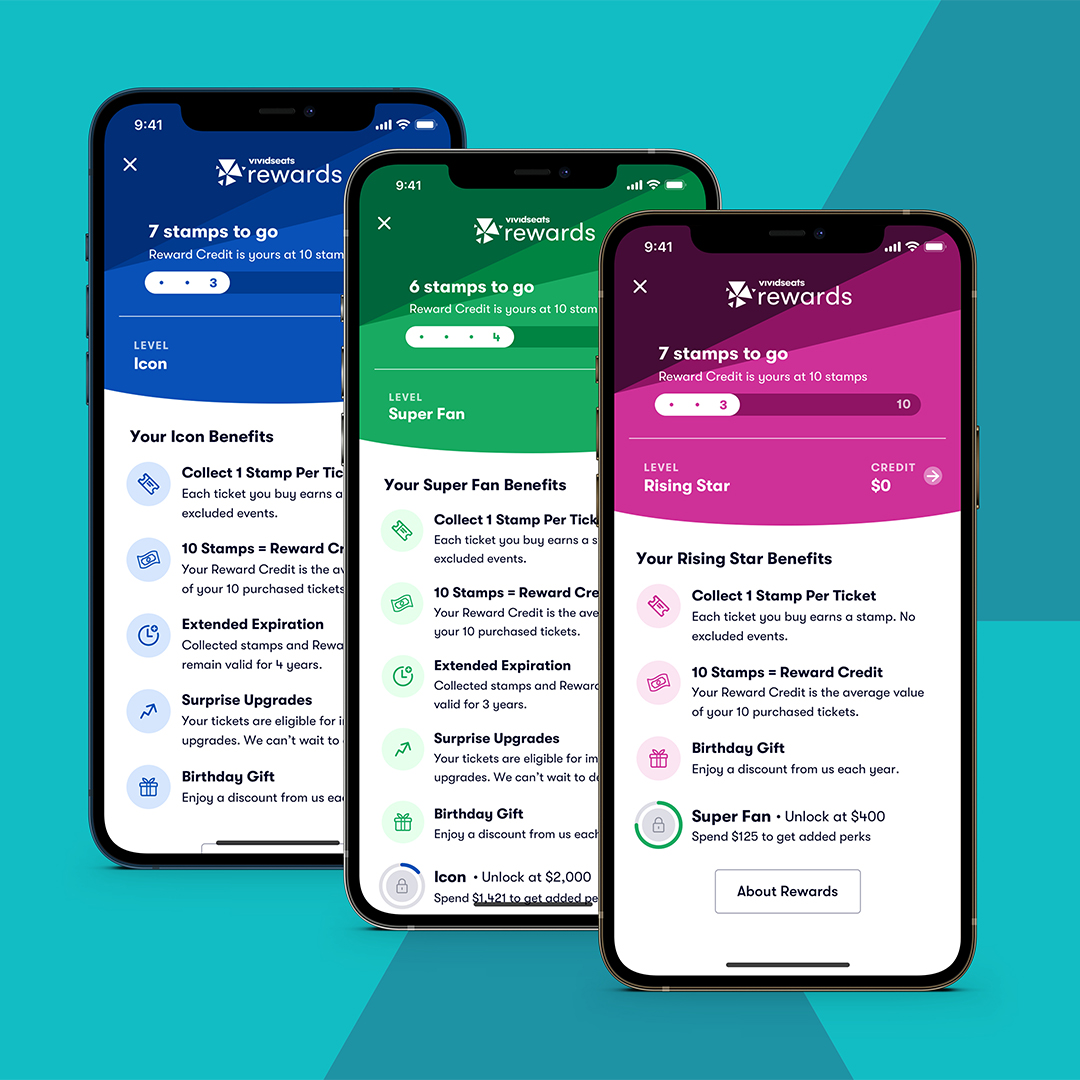 Introducing Vivid Seats Rewards  To get started, download or