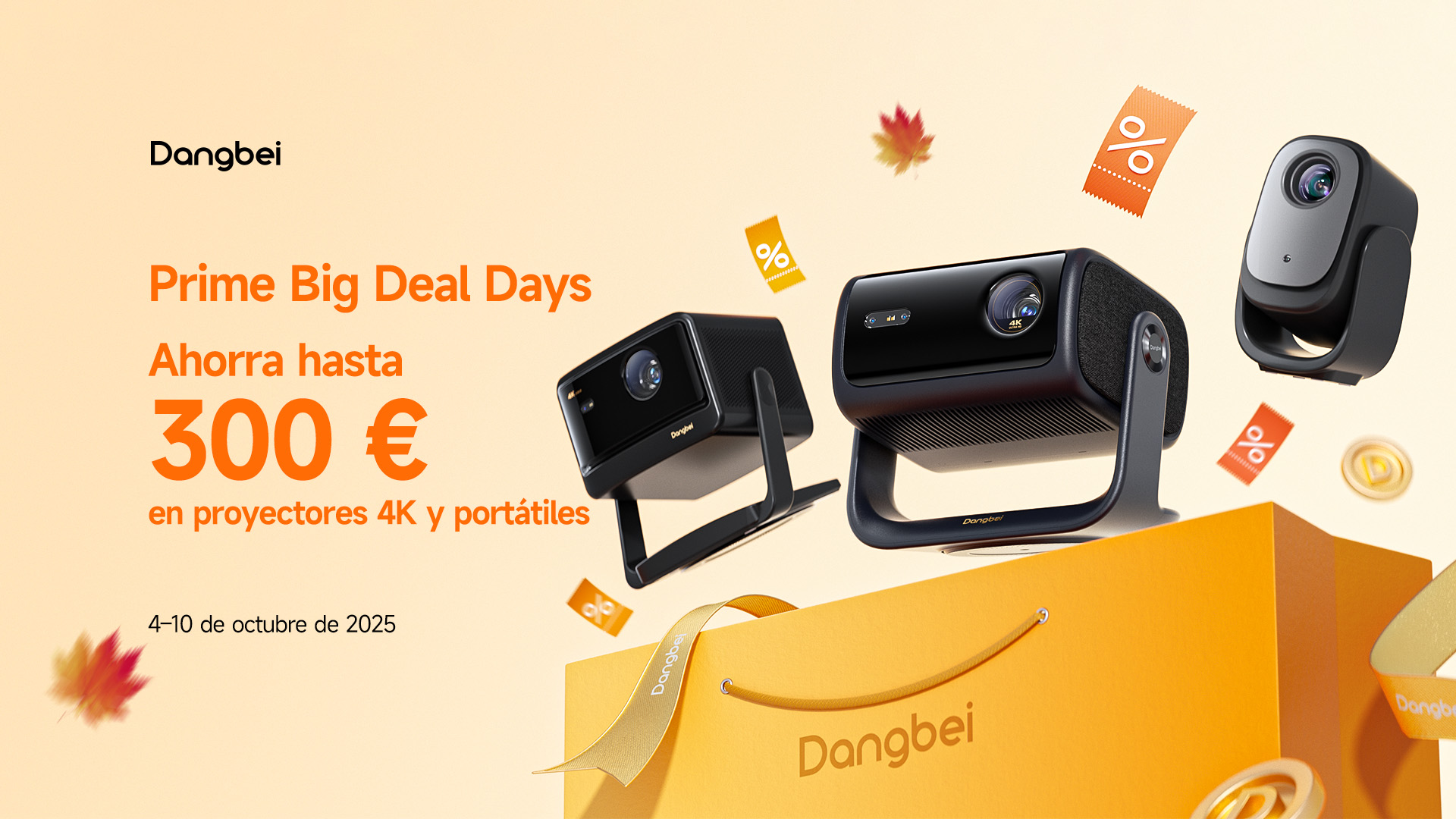 Dangbei promotion: 4K projectors and laptops with discounts of up to €300 on Amazon Spain during Prime Big Deal Days from October 4 to 10.