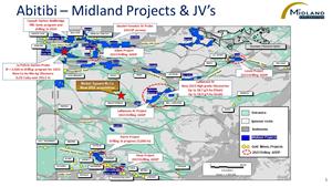 Figure 1 Abitibi-Midland Projects & JV's