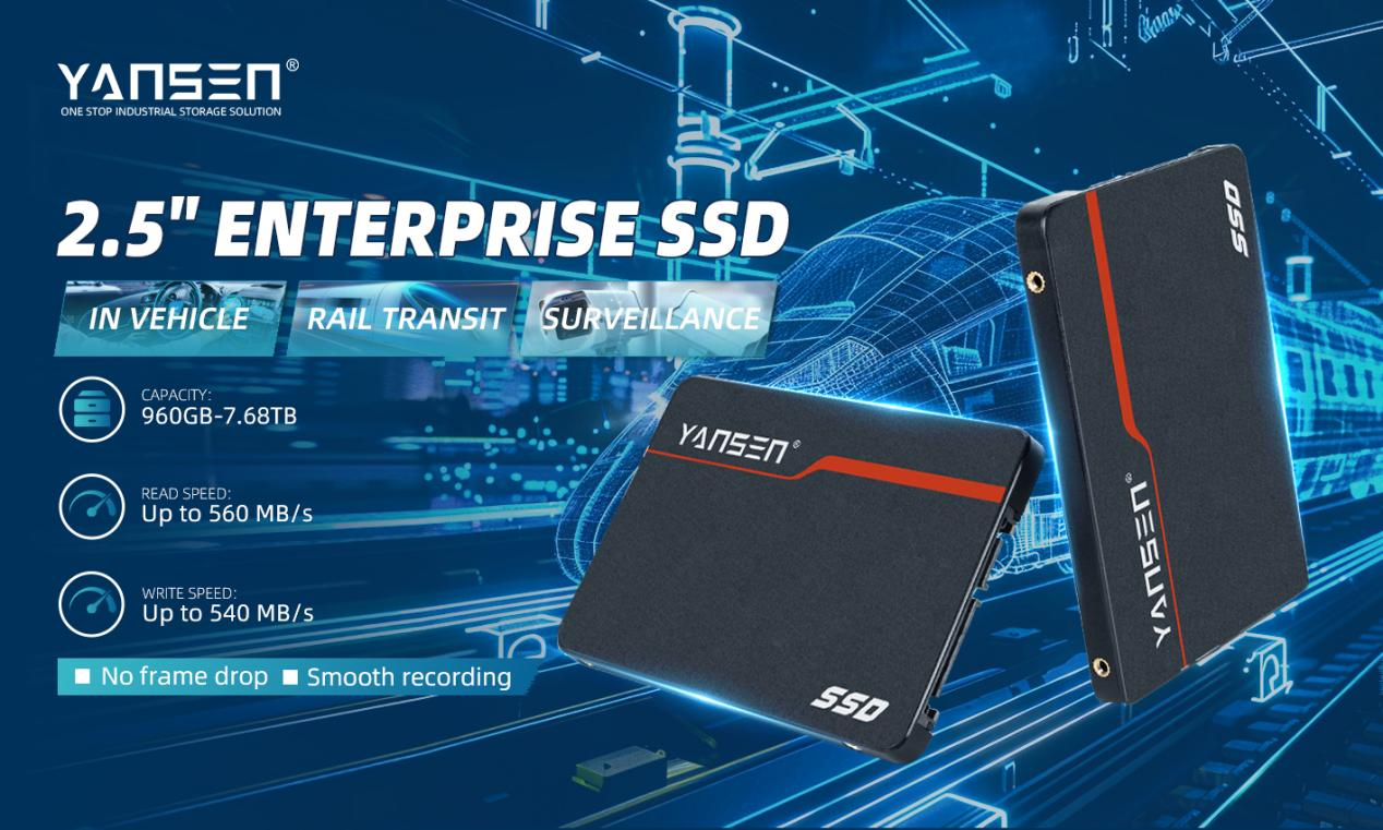 YANSEN 2.5" Enterprise SSD, storage solutions for In-Vehicle, Rail Transit and Surveillance