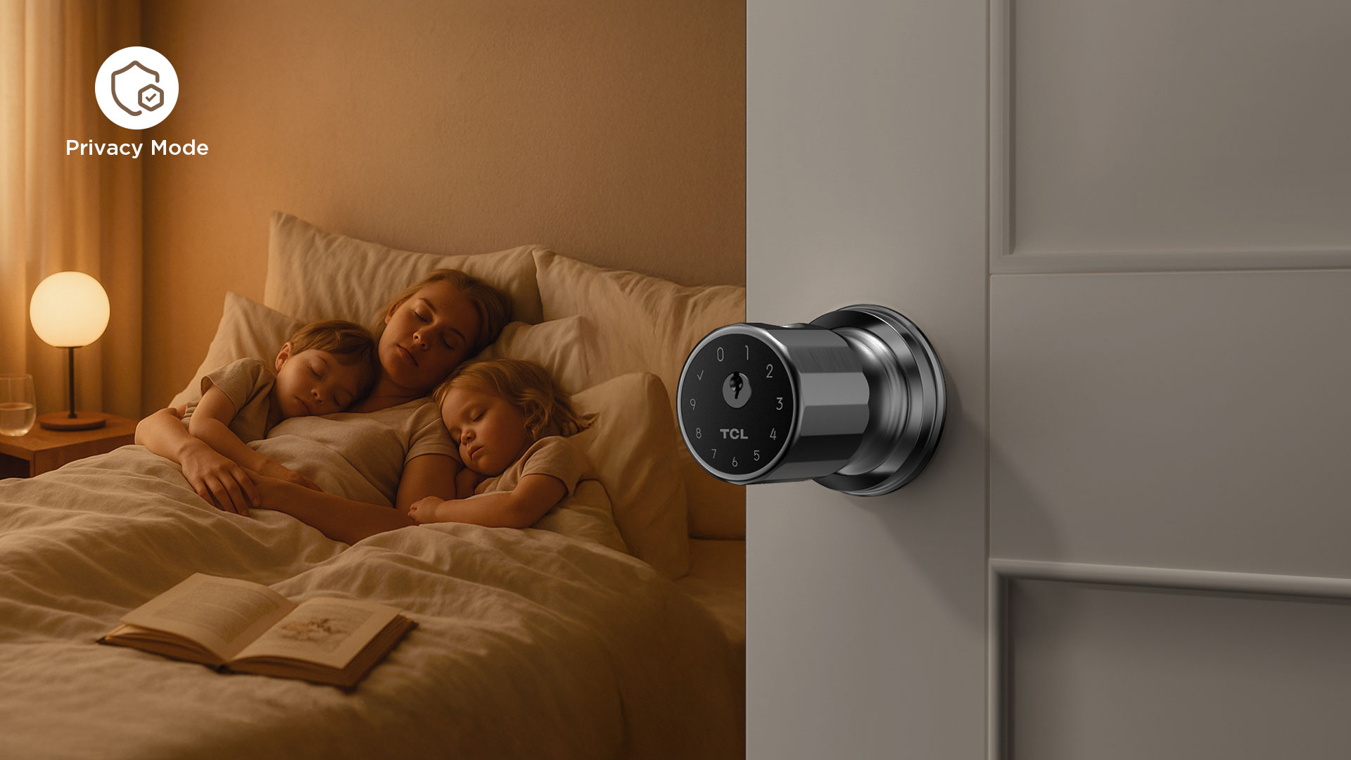 Mom-and-kids-sleep-in-the-bed-room