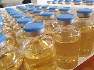 Photo 2: RECCE 327 and Placebo Samples for the Phase 1 Study