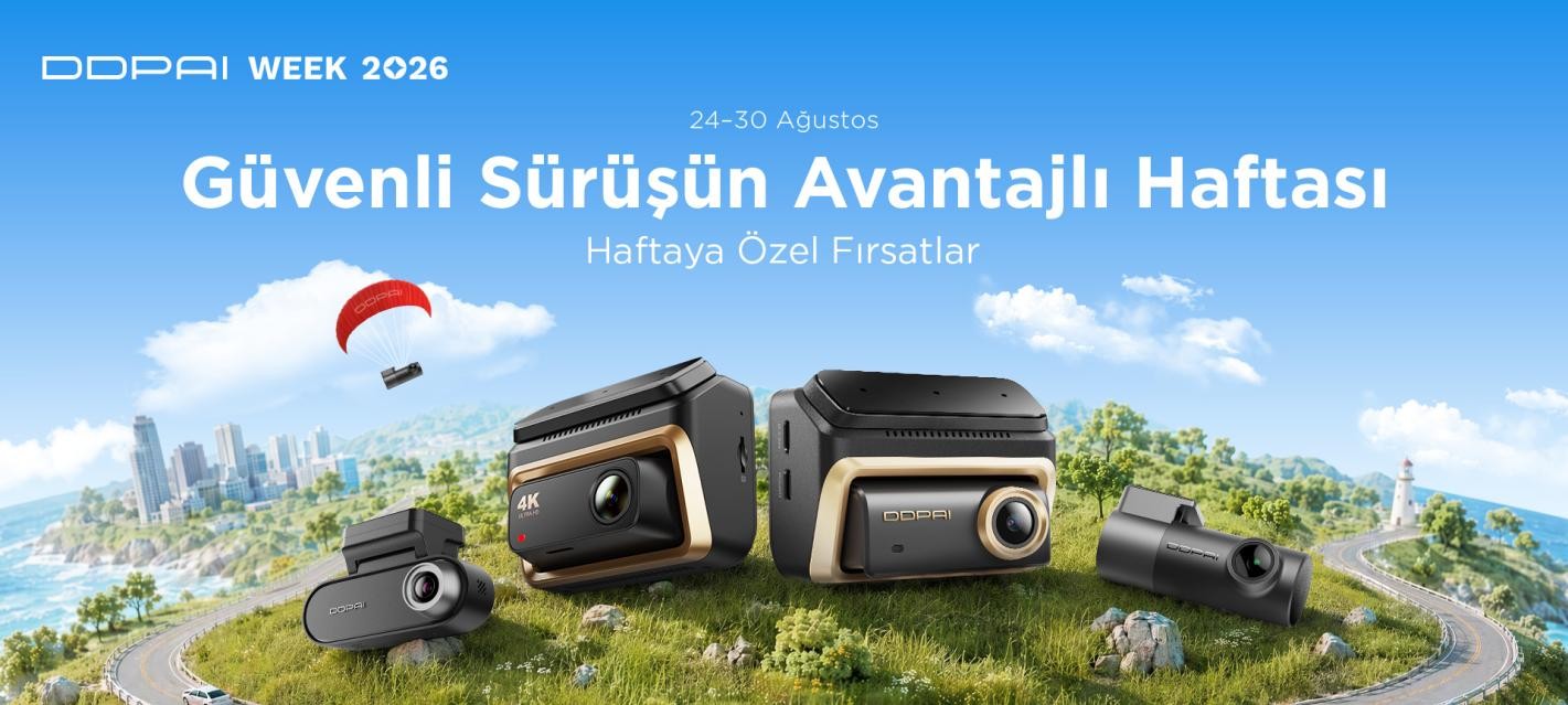 DDPAI Week 2026 kapsamında 24–30 Ağustos tarihleri arasında Türkiye’ye özel akıllı araç kamerası fırsatlarını keşfedin