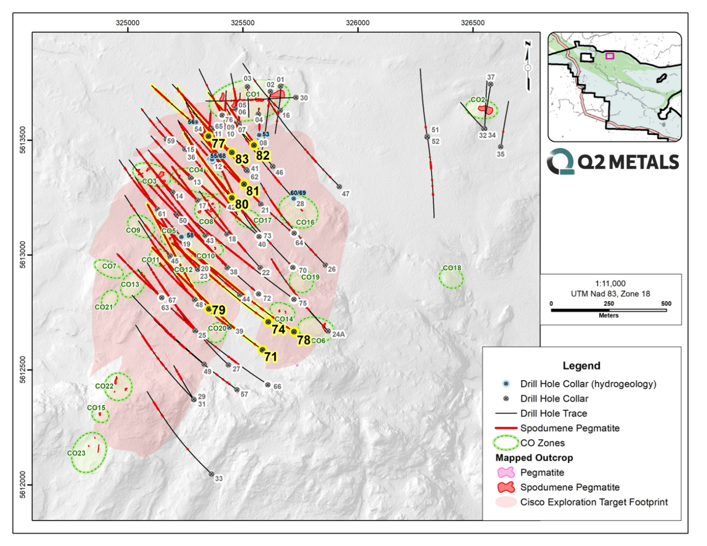 Map of Drilling Area, Cisco Project