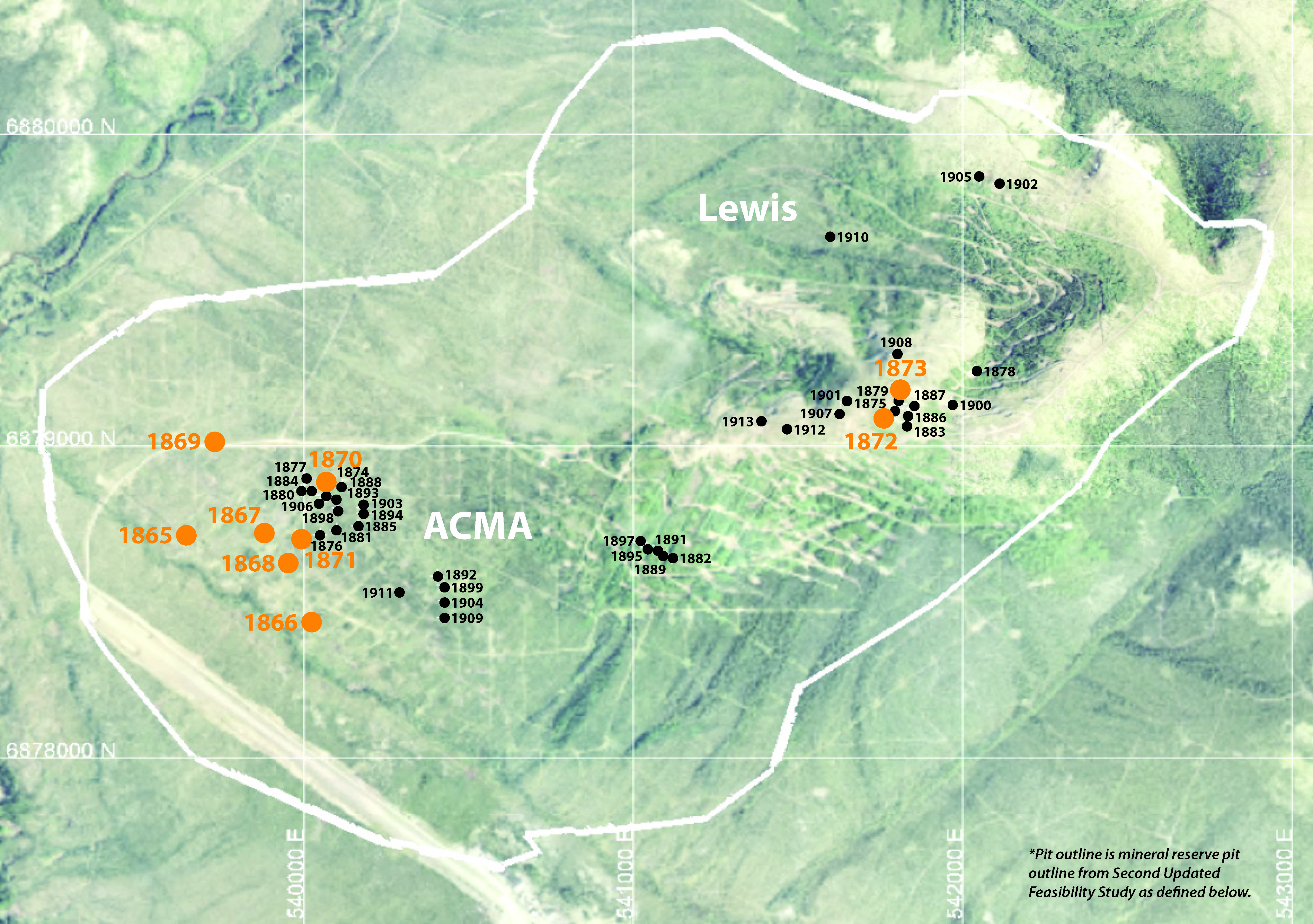 Figure 1 Drill Hole Collar Locations