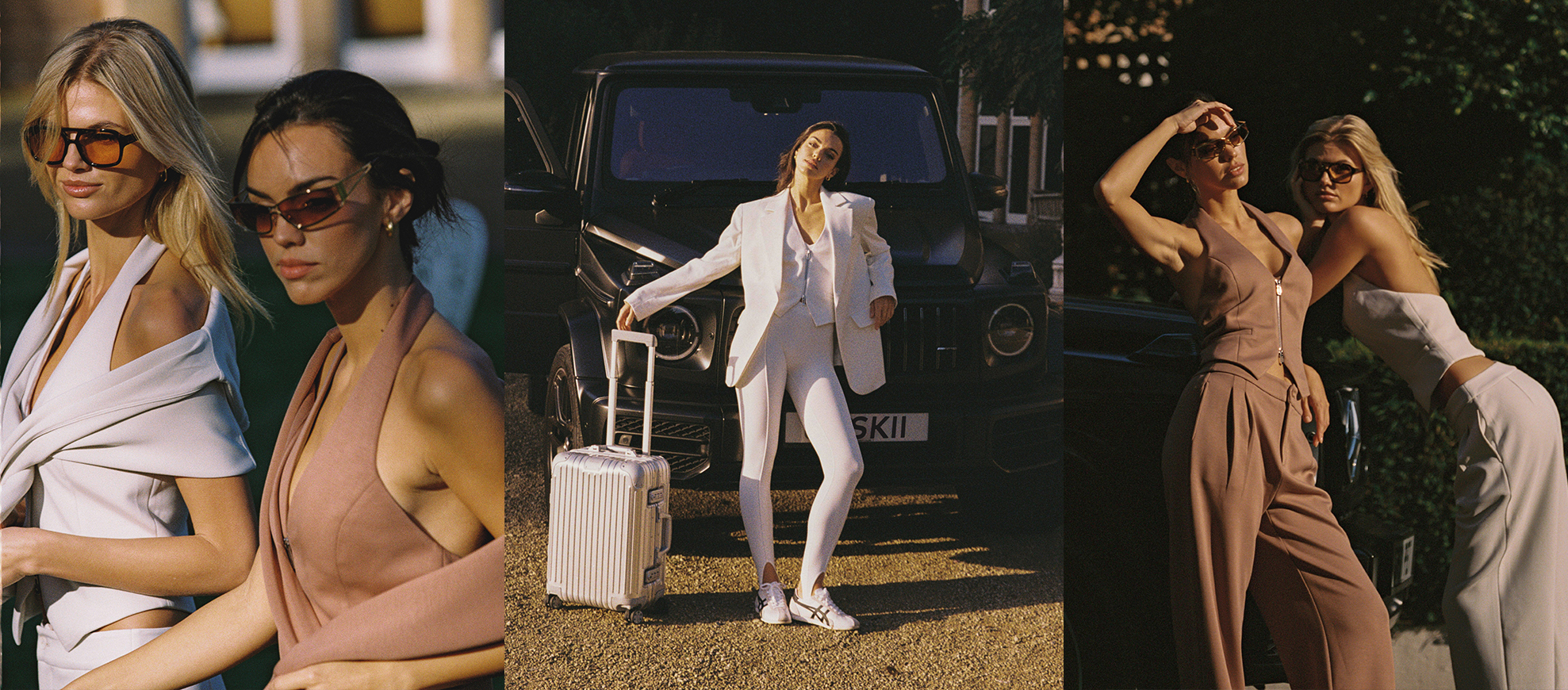 WISKII Mere Dual-Zip Halter Vest and the Outline Luxe Blazer