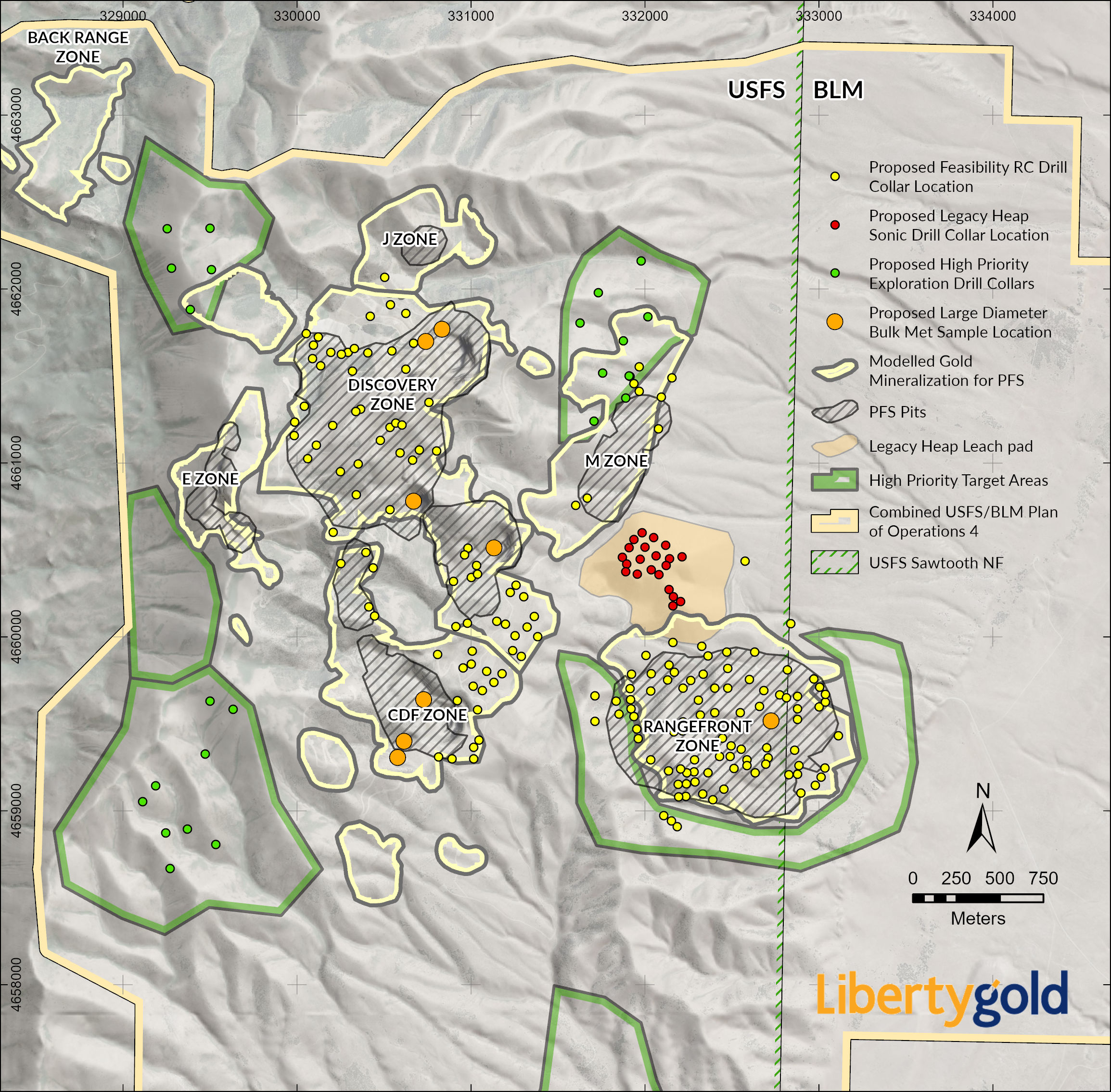 FIGURE 1: PLANNED DRILLHOLE LOCATIONS 