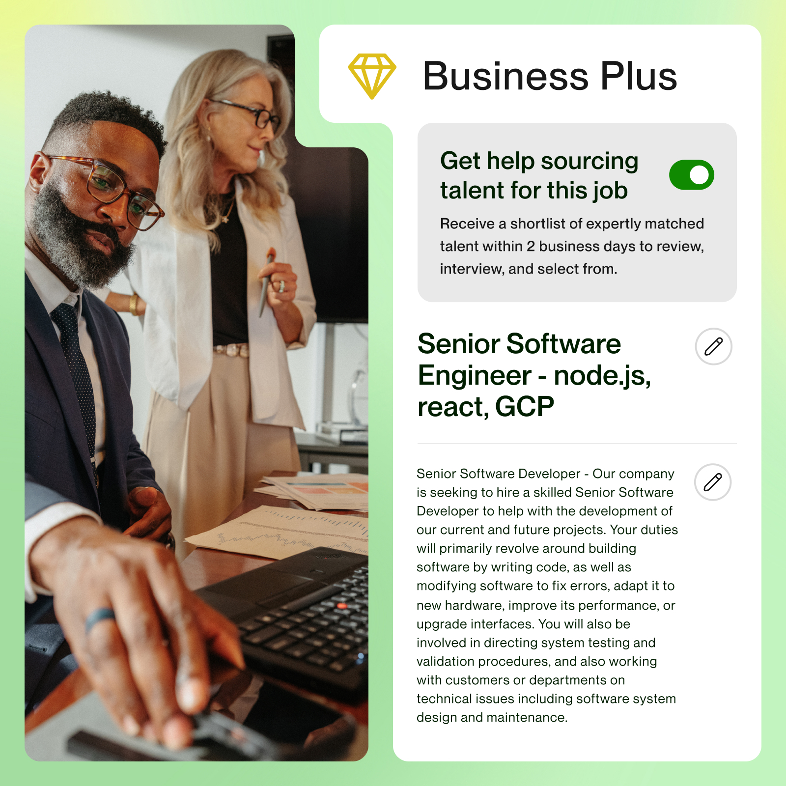 To increase clients' flexibility and confidence in finding and hiring high-quality freelancers, Upwork introduced Upwork Business Plus.