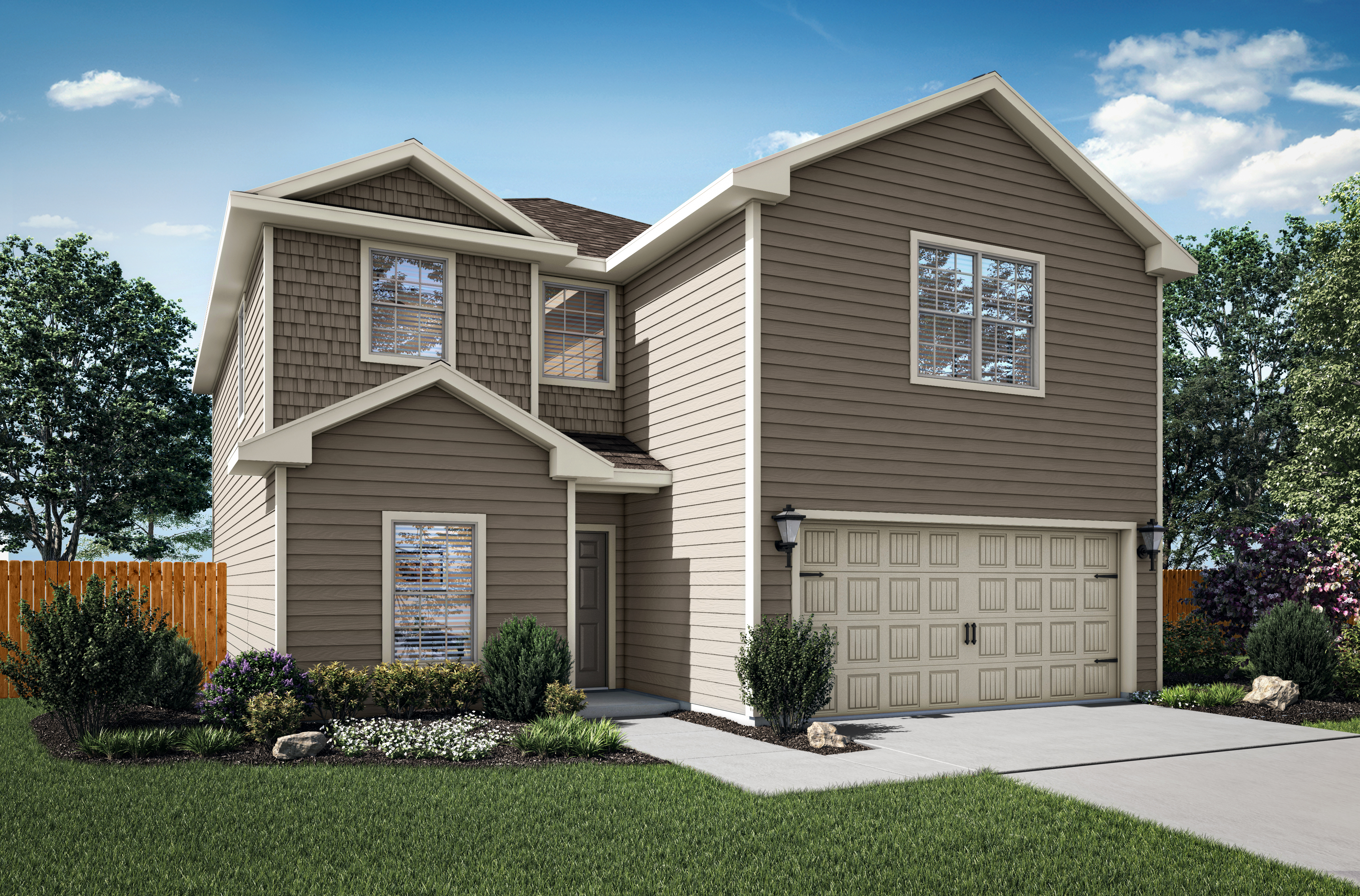 The Driftwood plan is a beautiful, two-story home by LGI Homes.