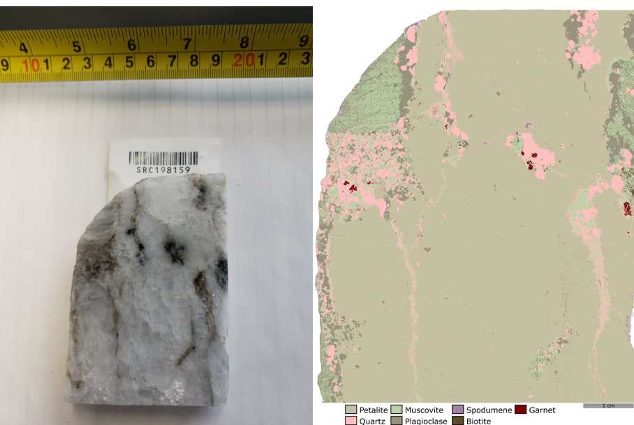 Sample 198159: (left) Sample Photo (right) QEMSCAN image