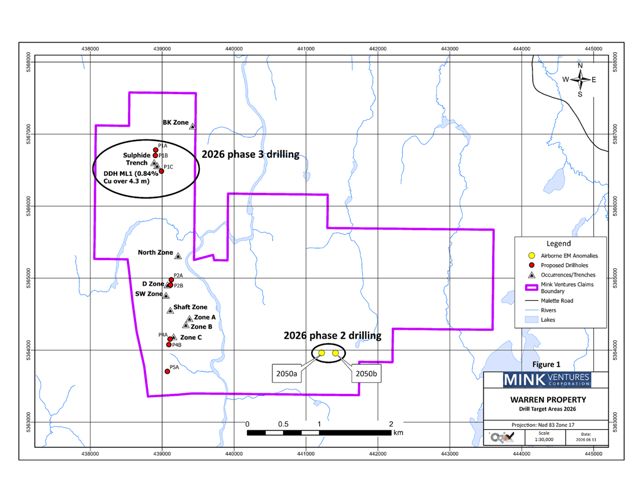 Figure 2: Warren Property Target Areas 