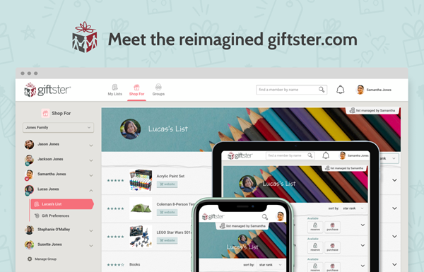 Giftster.com now runs on any device with the same account.