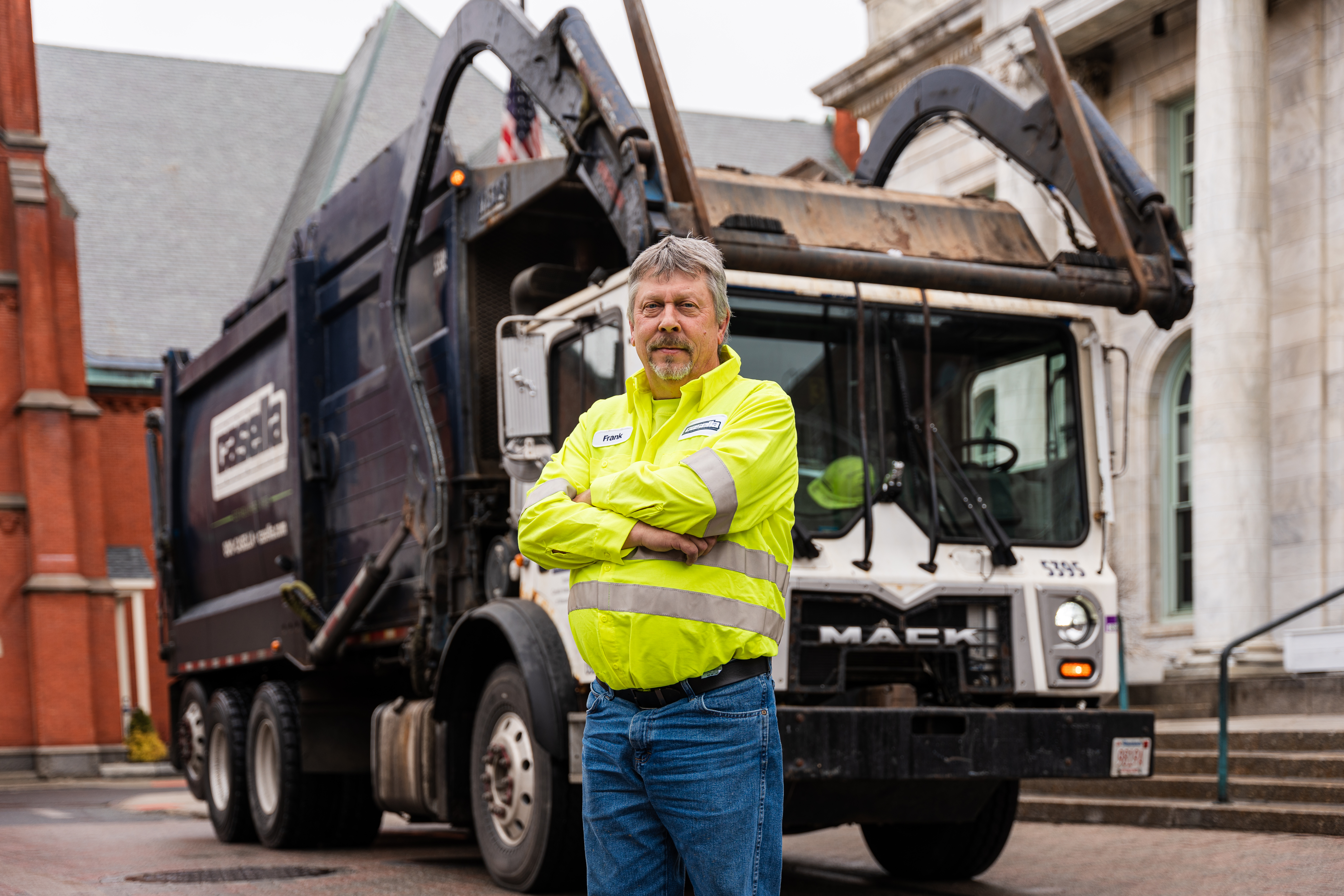 Frank Corl in front of his truck 