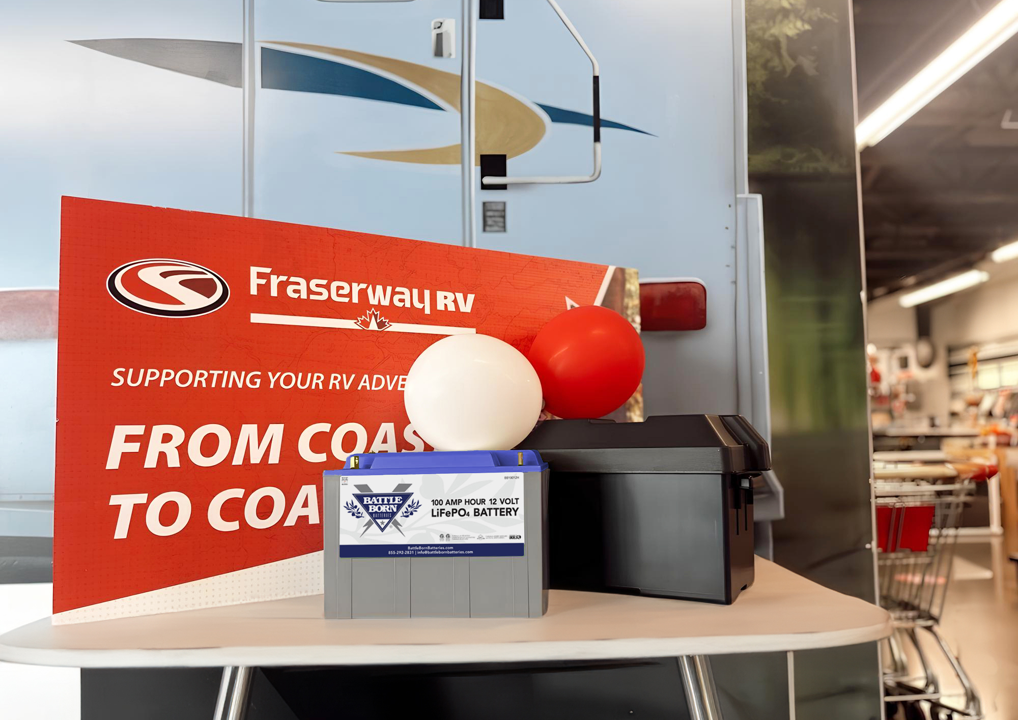 Battle Born Batteries at a Fraserway RV Dealership