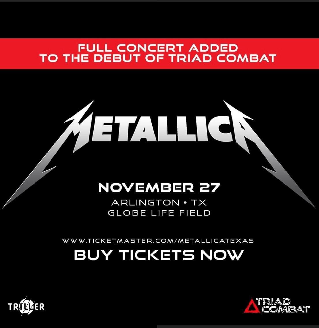Metallica Adds Full Concert to Trad Combat