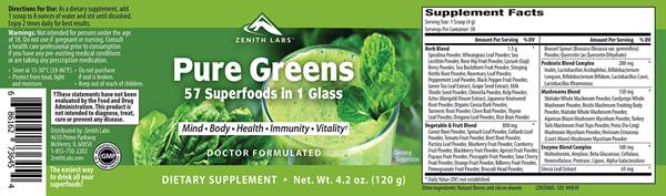 Pure Greens Ingredients
