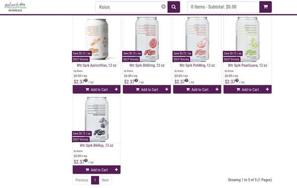 All five flavours of the Company’s KOIOS™ nootropic beverages are available for purchase at Good Earth stores in Utah, including through curbside pickup order portals of select locations as shown above