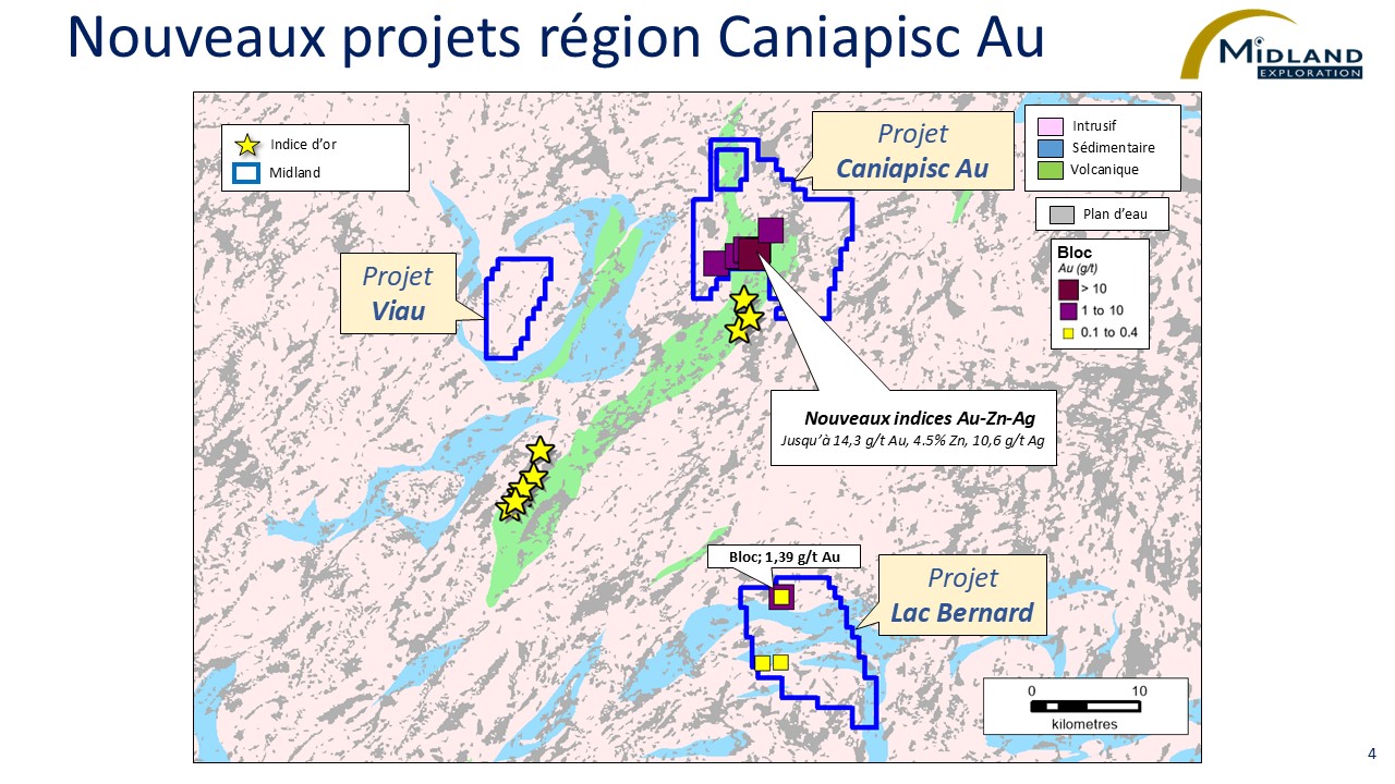 Figure 4 Nouveaux projets région Caniapisc Au