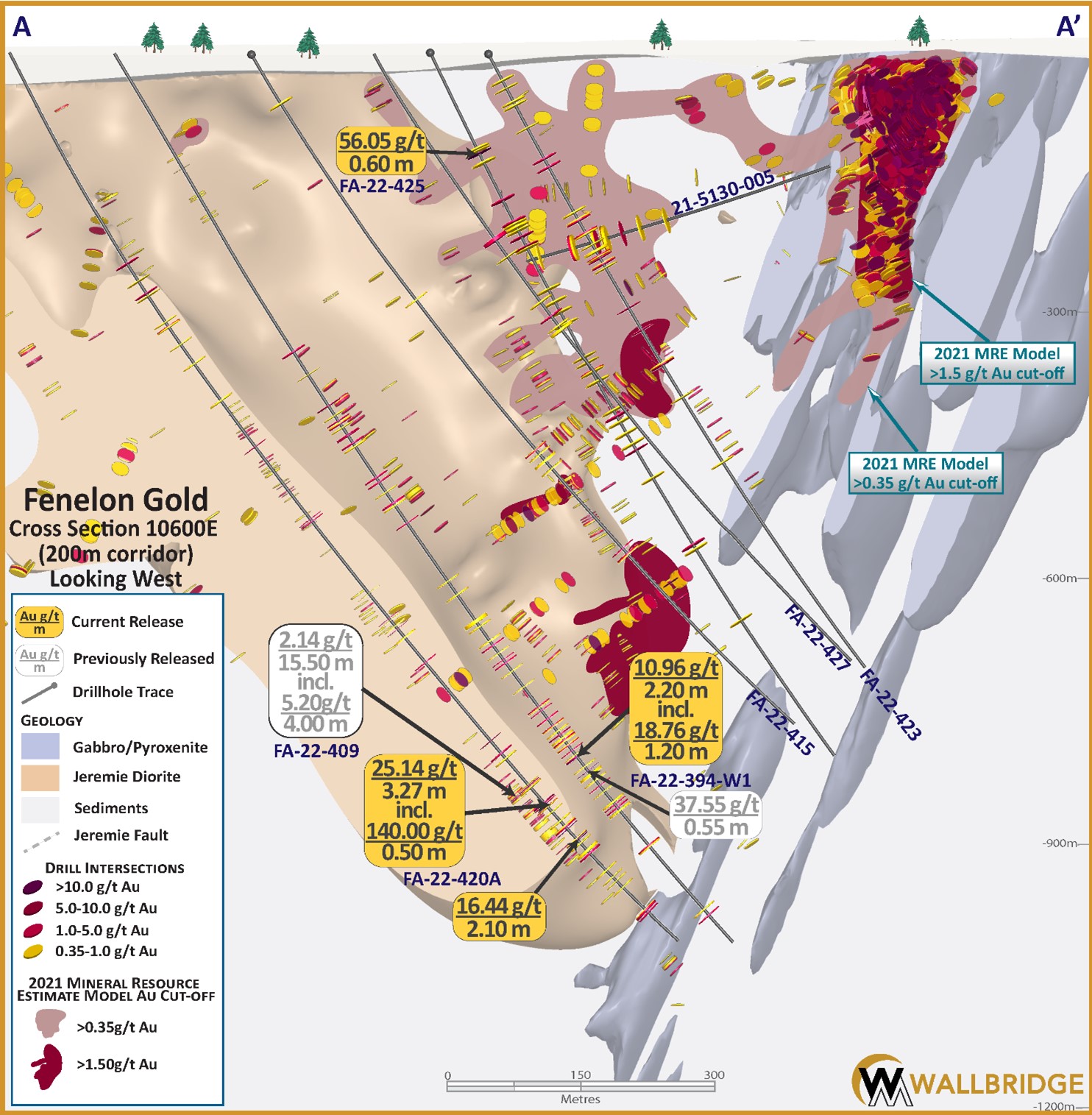 Fenelon Gold, Cross-Section 10600_E