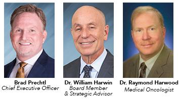 AON Chief Executive Officer Brad Prechtl, AON Board Member & Strategic Advisor William Harwin, MD, Hematology Oncology of Indiana, PC, President Raymond Harwood, MD