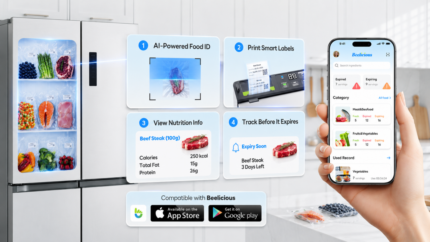 Beelicious app infographic