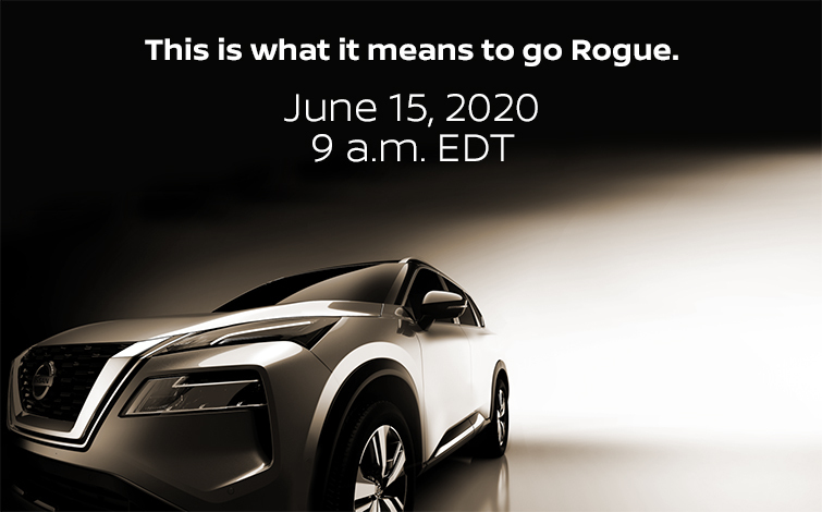 2021 Nissan Rogue Teaser with text