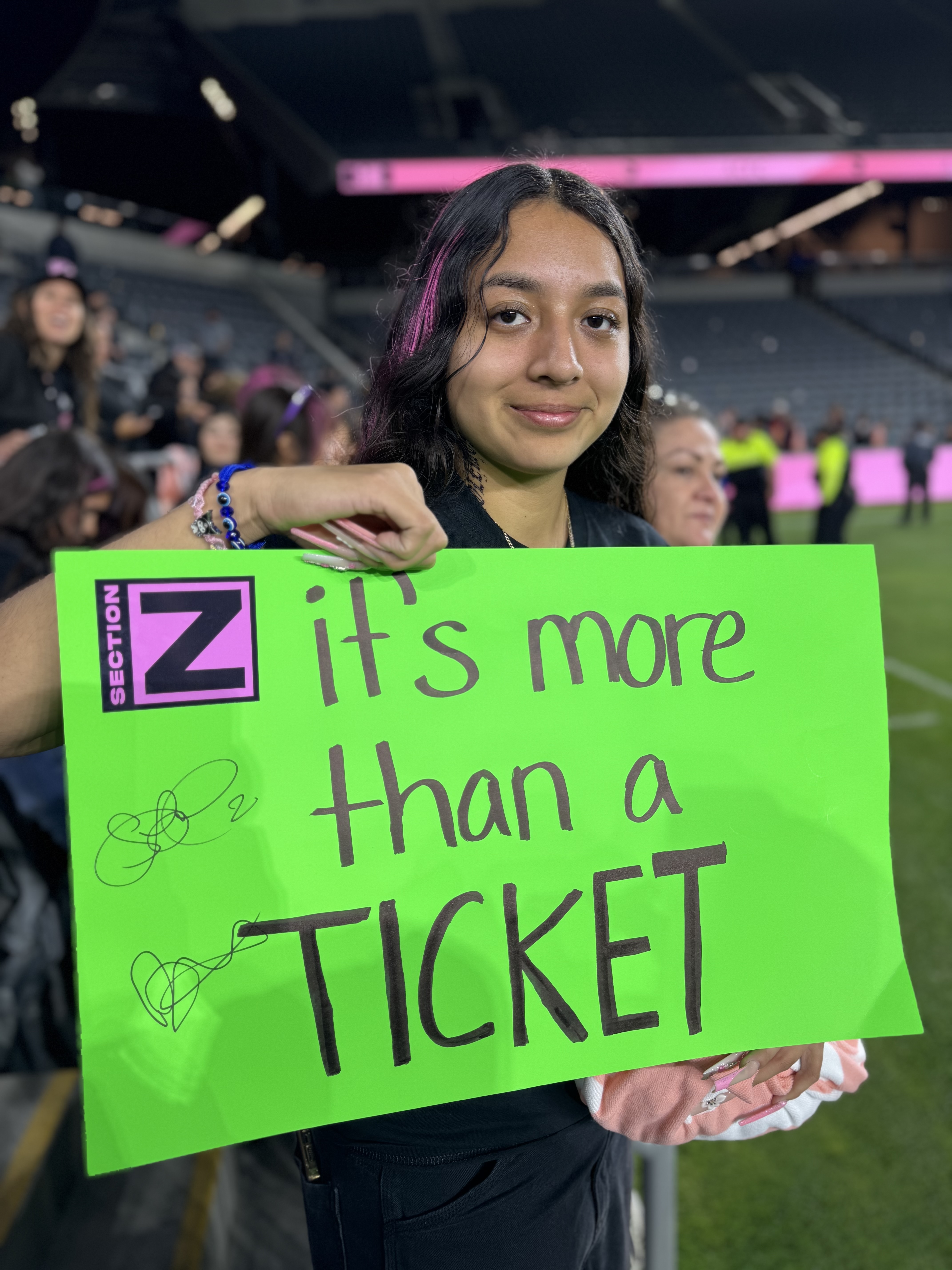 Section Z:  "It's more than a ticket."