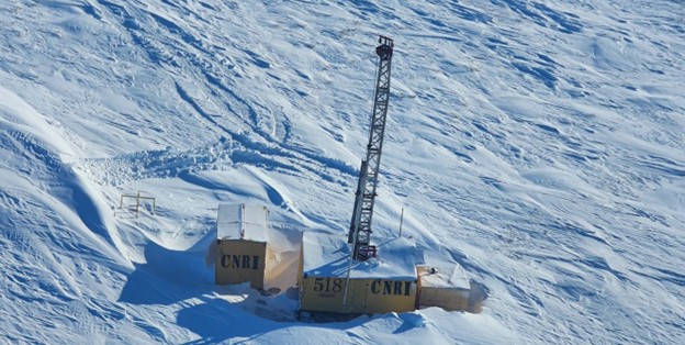 A drill rig operating onsite at Ferguson Lake project