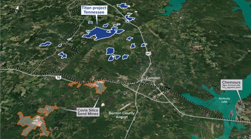 Covia asset acquisition in relation to Titan Project.